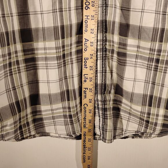 BKE Buckle pearl snap shirt mens XL XLarge grayplaid slim fit stretch western - Picture 5 of 8